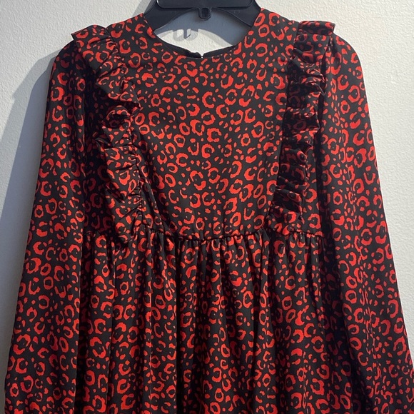 PICCOLA LUDO**Red/Black Kim Ruffle Dress**Size 8,10 $185 - Picture 3 of 4